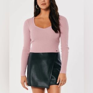 Hollister Ribbed Sweetheart Sweater Small